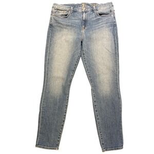 7‎ For All Mankind Jeans Women's Size 34 Blue The High Waist Ankle Skinny Denim